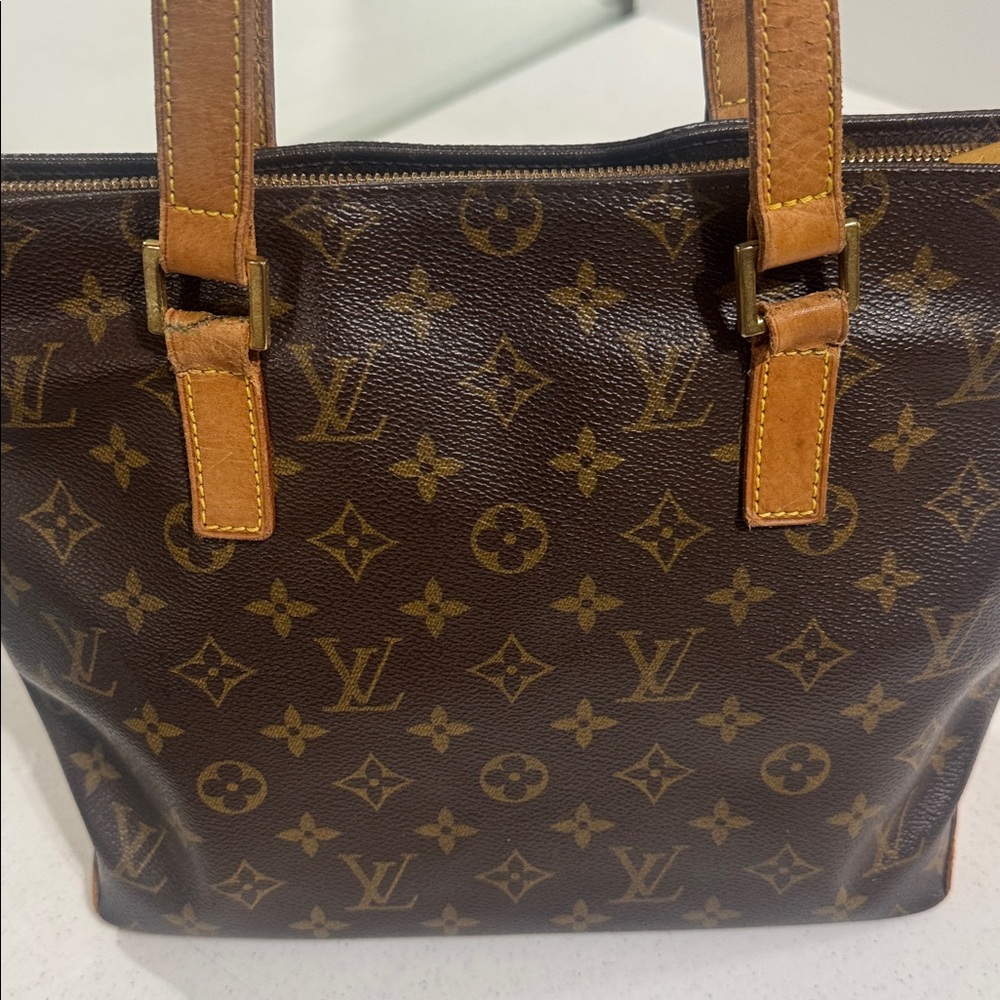 Louis Vuitton Cabas Piano Brown and Gold Monogram Tote Authentic - Picture 3 of 16